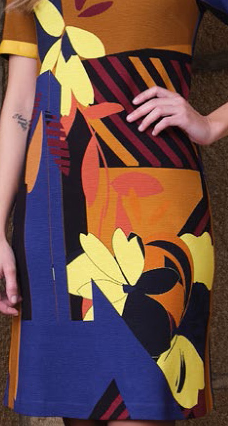 Paul Brial: Mansion Inspiration Short Sleeve Abstract Art Dress