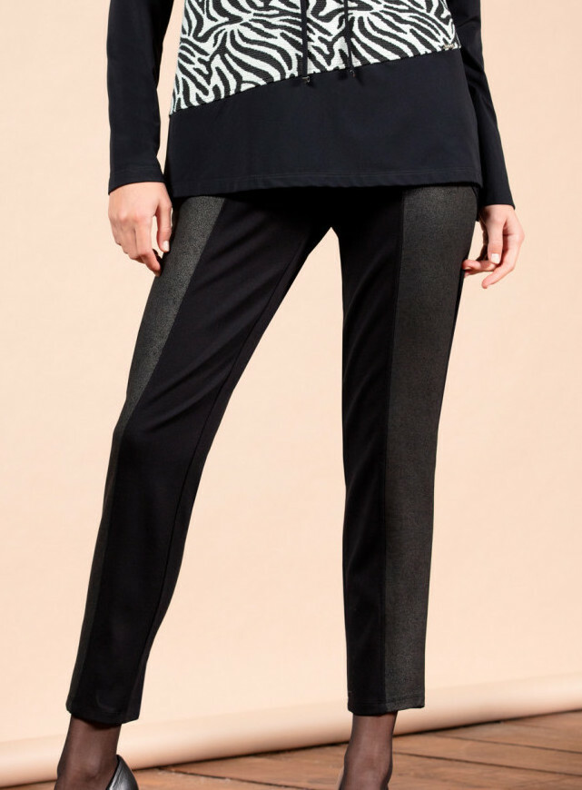Maloka: Black On Black Vegan Leather Ponte De Roma Pants (More Colors!)