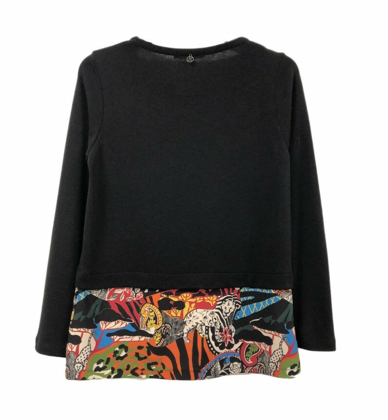 Maloka: Tiger Asymmetrical Art Flared Sweater