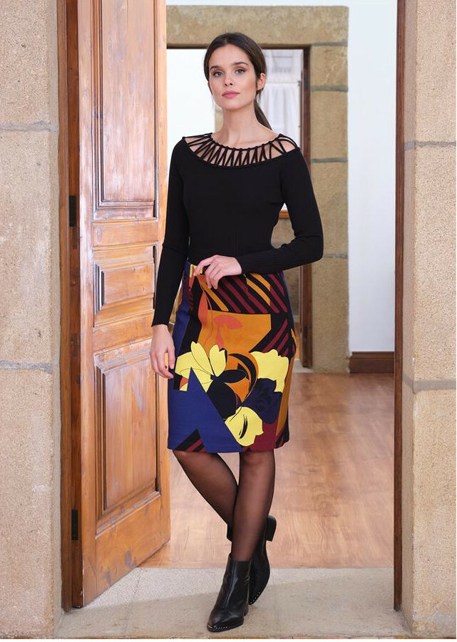 Paul Brial: Mansion Inspiration Abstract Art Skirt