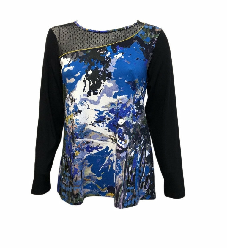 Maloka: Blue Beauty Abstract Art Tunic