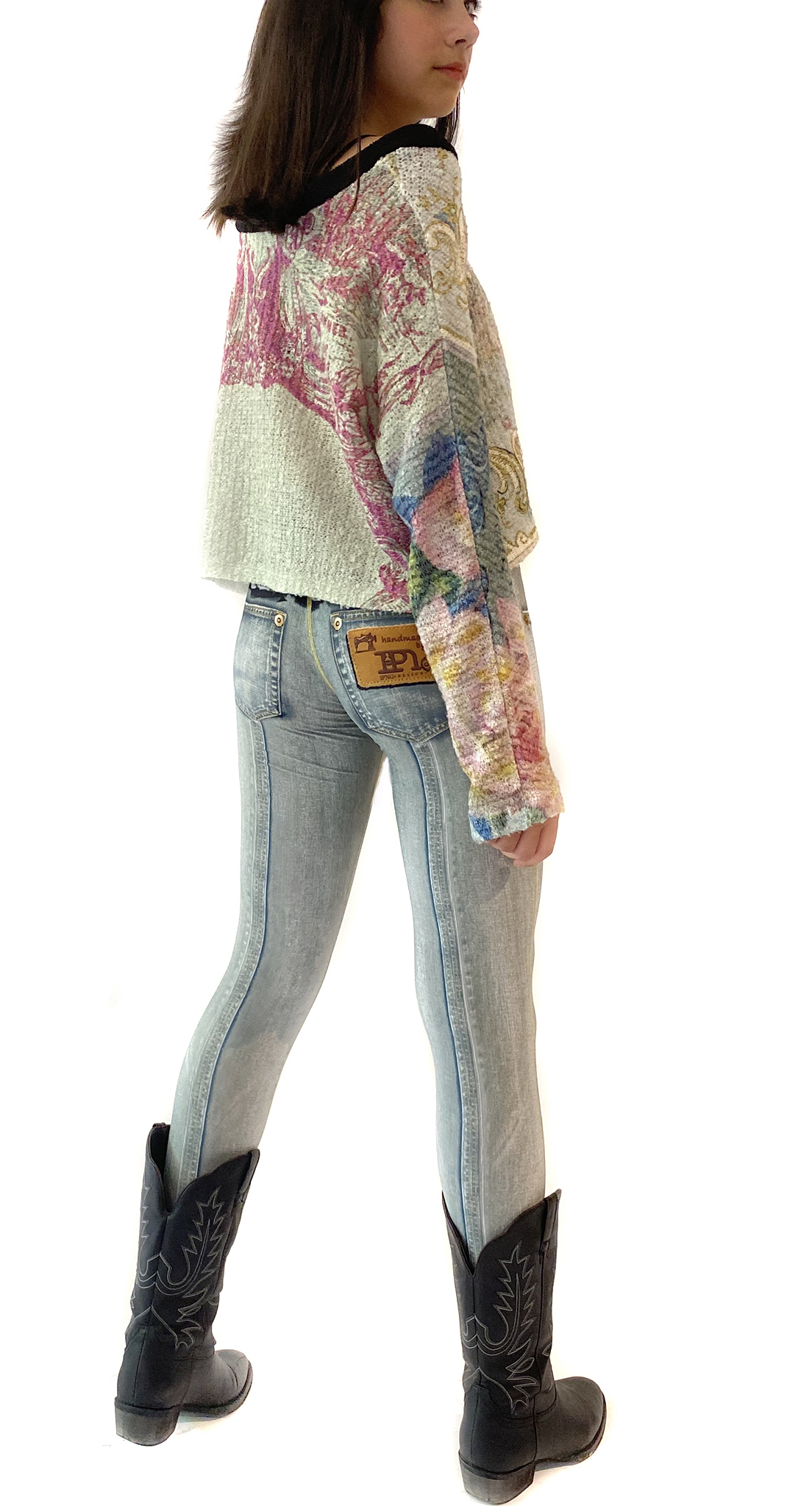 IPNG: Label Longings Pink Rose Cupid Flared Sweater