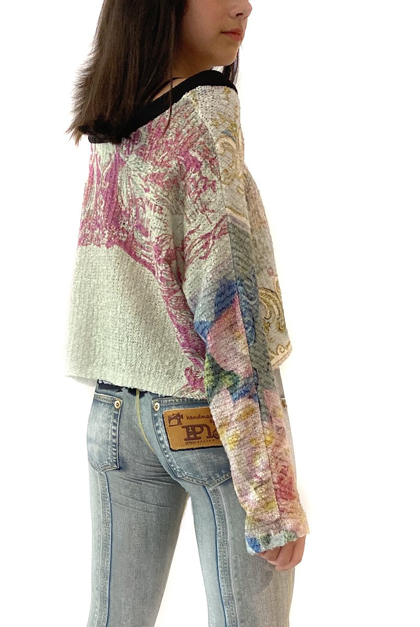 IPNG: Label Longings Pink Rose Cupid Flared Sweater