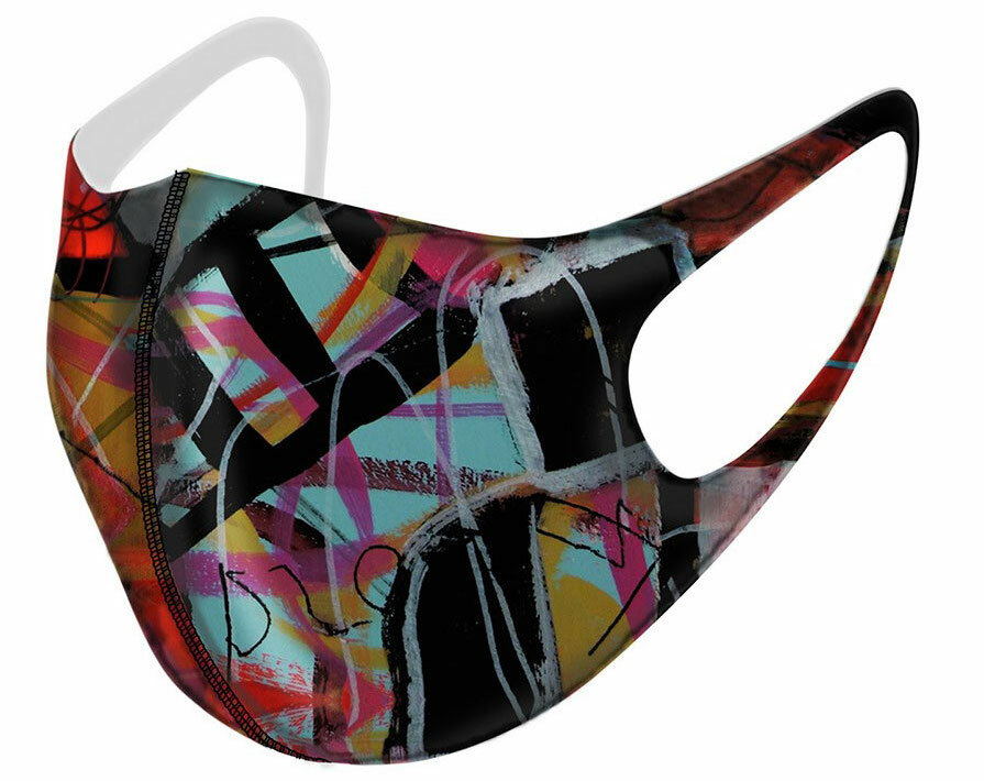 Simply Art Dolcezza: Red 3 Graffiti Abstract Art Mask Dolcezza_simply_art_2004_mask