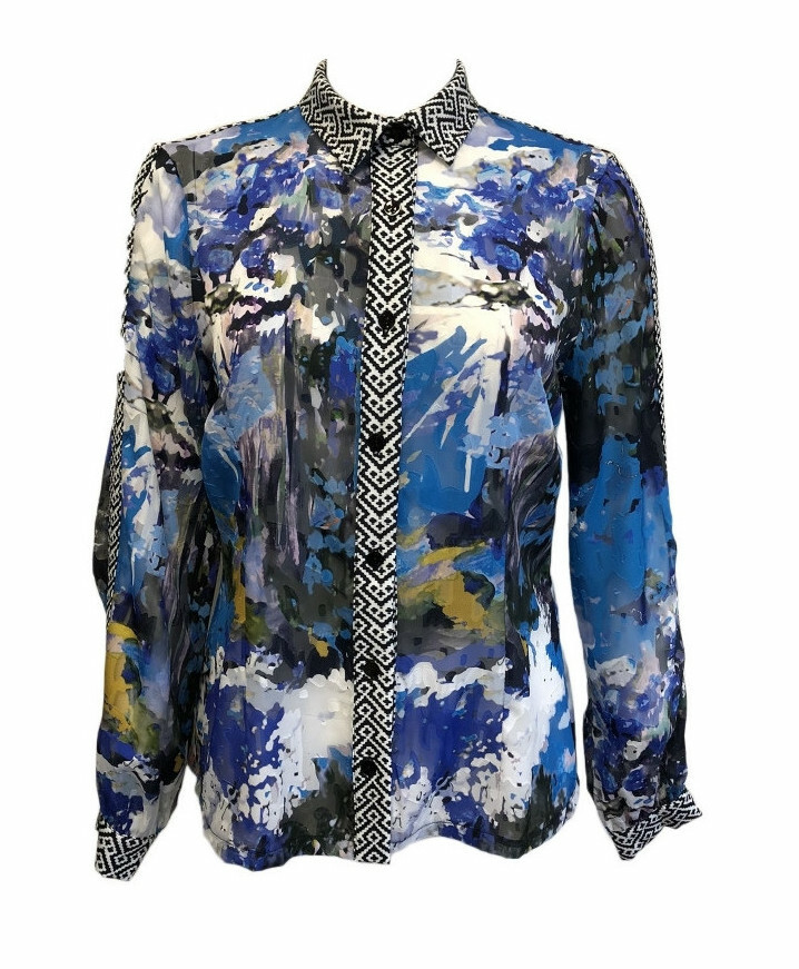 Maloka: Blue Beauty Buttoned Down Shirt (More Colors!) MK_BRETTA