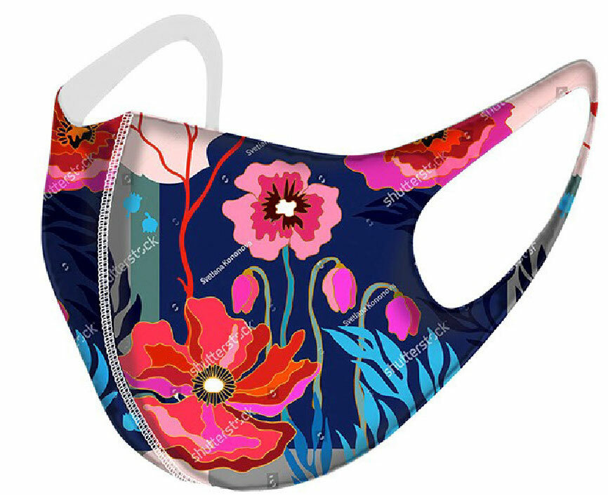 Dolcezza Simply Art: Pink Fantasy Foliage Abstract Art Mask Dolcezza_SimplyArt_2062_mask