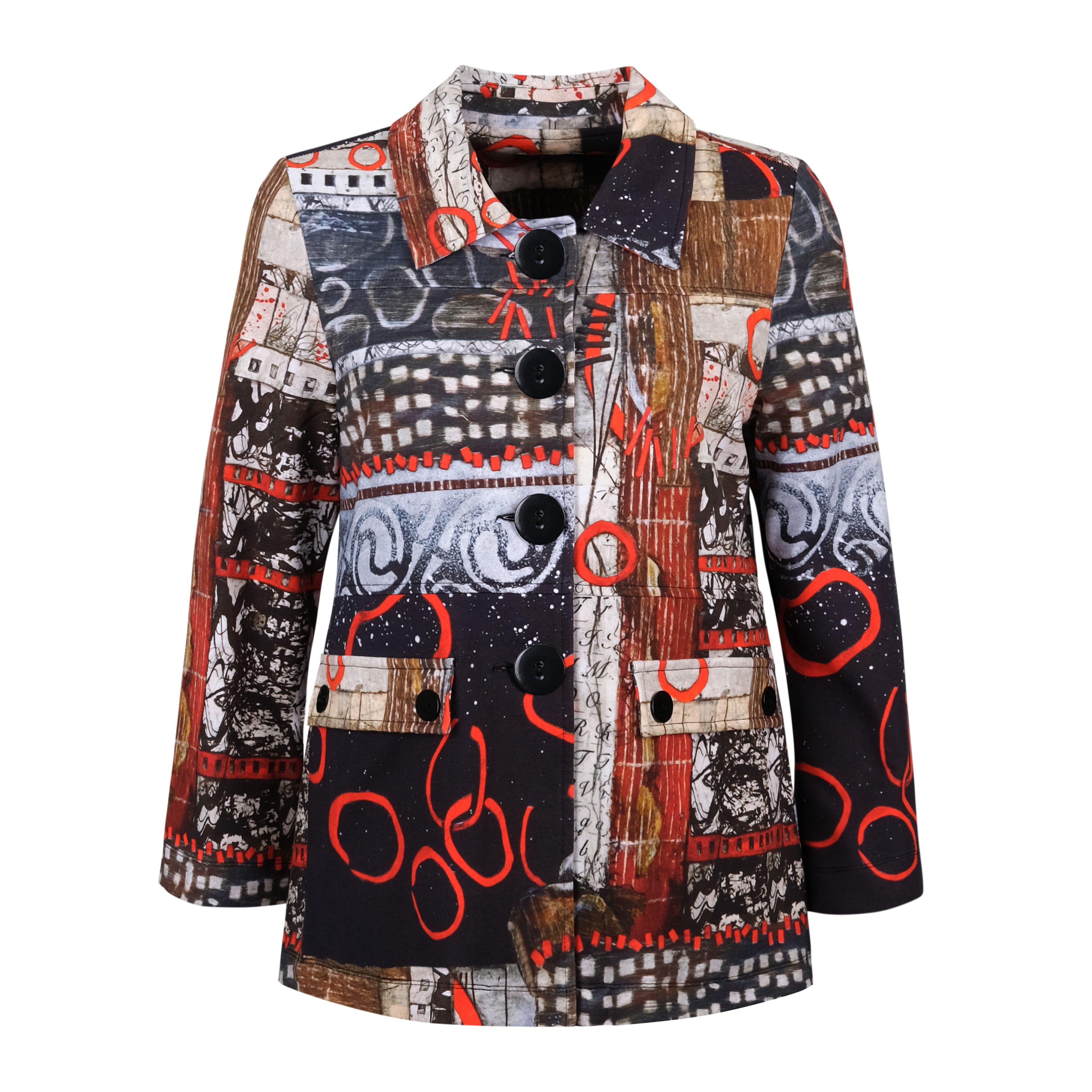 Simply Art Dolcezza: Rising Up In Color Soft Denim Flared Art Jacket (1 Available at Special Price!) Dolcezza_SimplyArt_70716