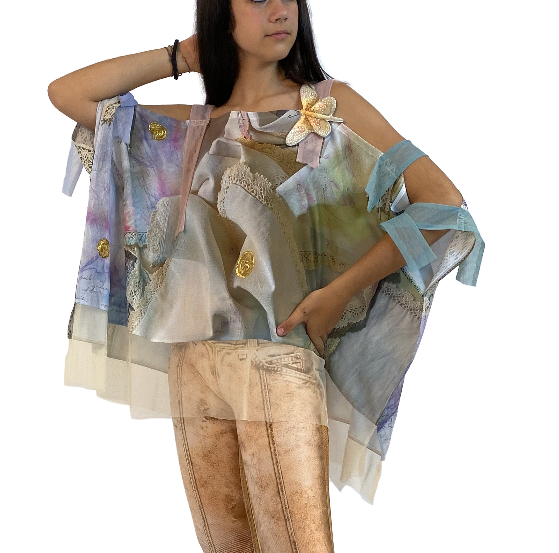 IPNG: Never Enough Color Comfort Shawl Blouse (Some Ship Immed!) IPNG_NECSB-033