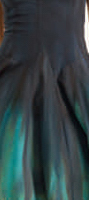 Luna Luz: Enchanting Feather Tied and Dyed Dress (Ships Immed in Black/Emerald!)