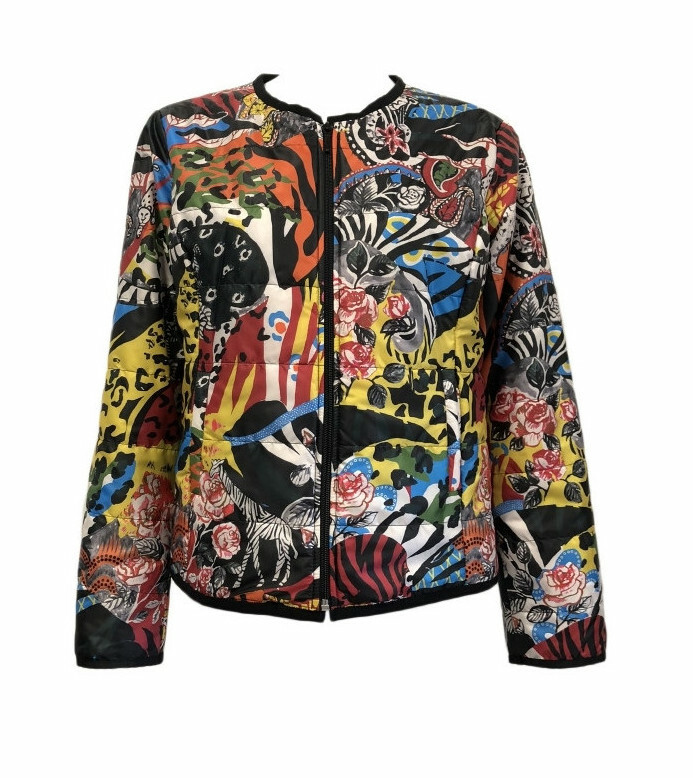Maloka: Tiger Abstract Art Puff Jacket