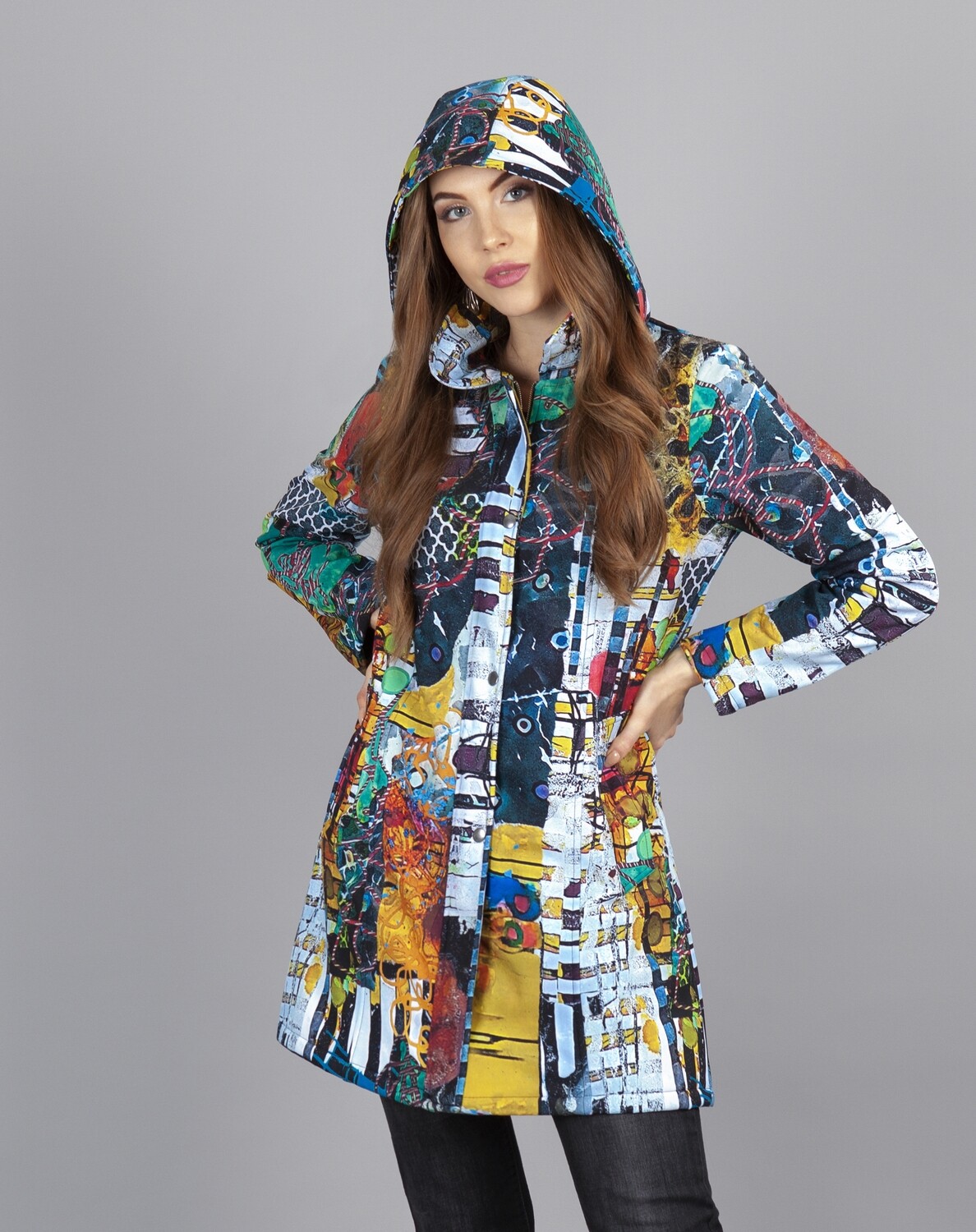 Simply Art Dolcezza: Colors Of Flight Aviary Abstract Art Soft Shell Coat SOLD OUT