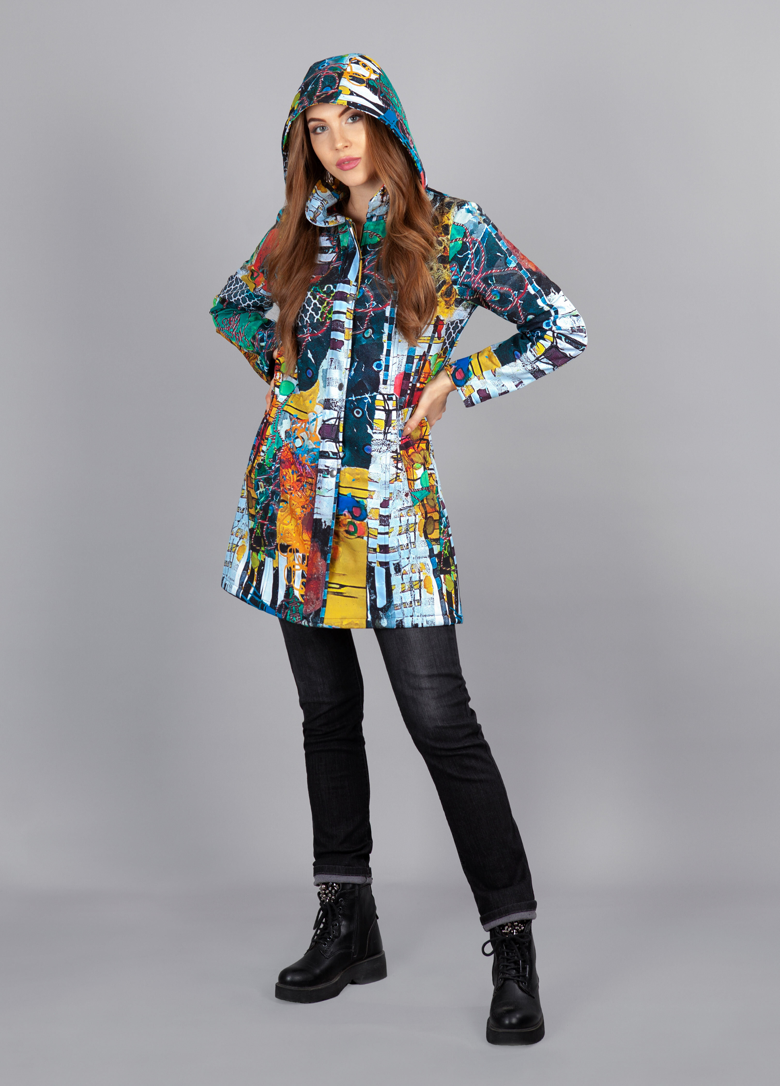 Simply Art Dolcezza: Colors Of Flight Aviary Abstract Art Soft Shell Coat (2 Left!)