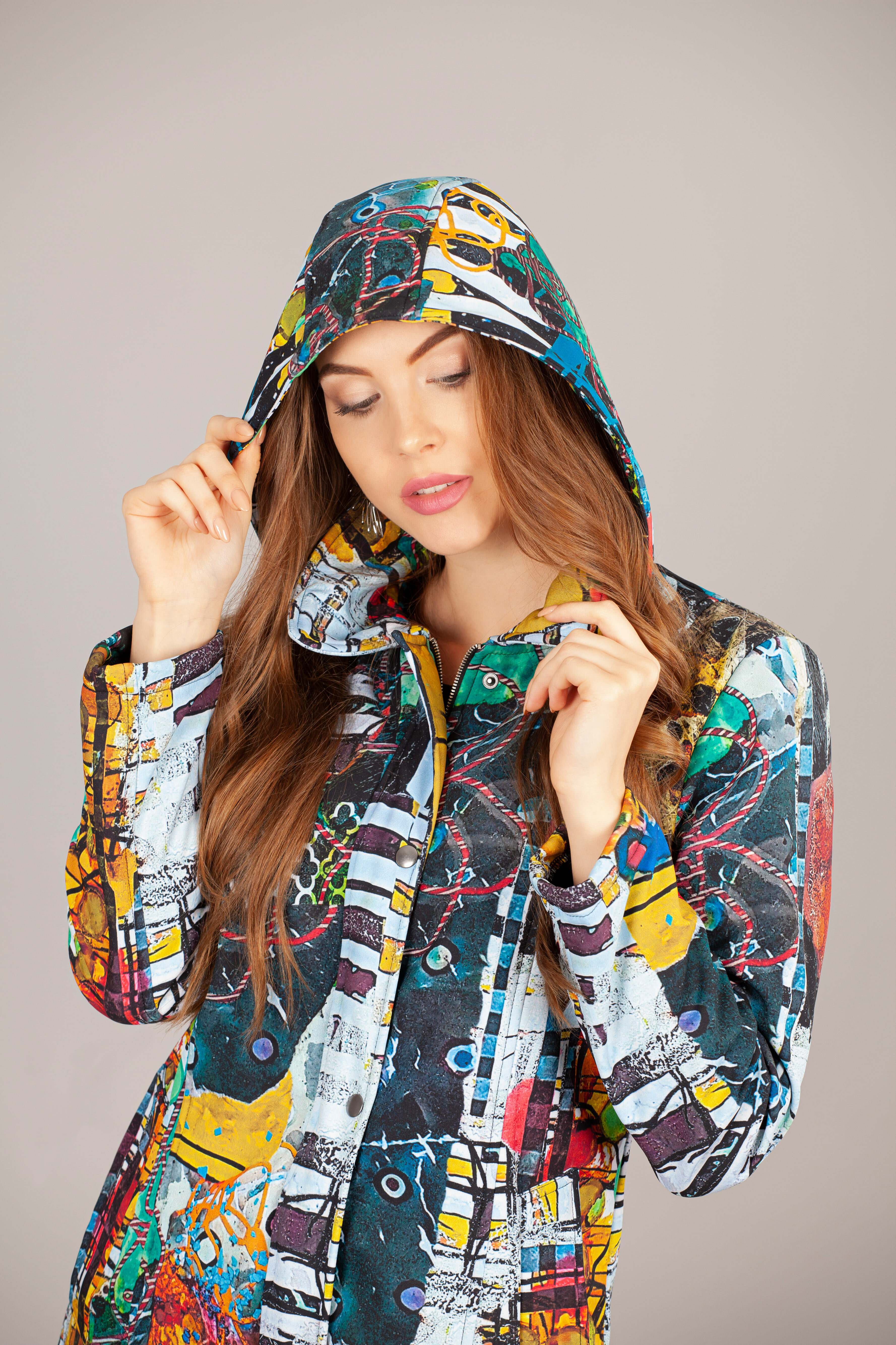 Simply Art Dolcezza: Colors Of Flight Aviary Abstract Art Soft Shell Coat (2 Left!)
