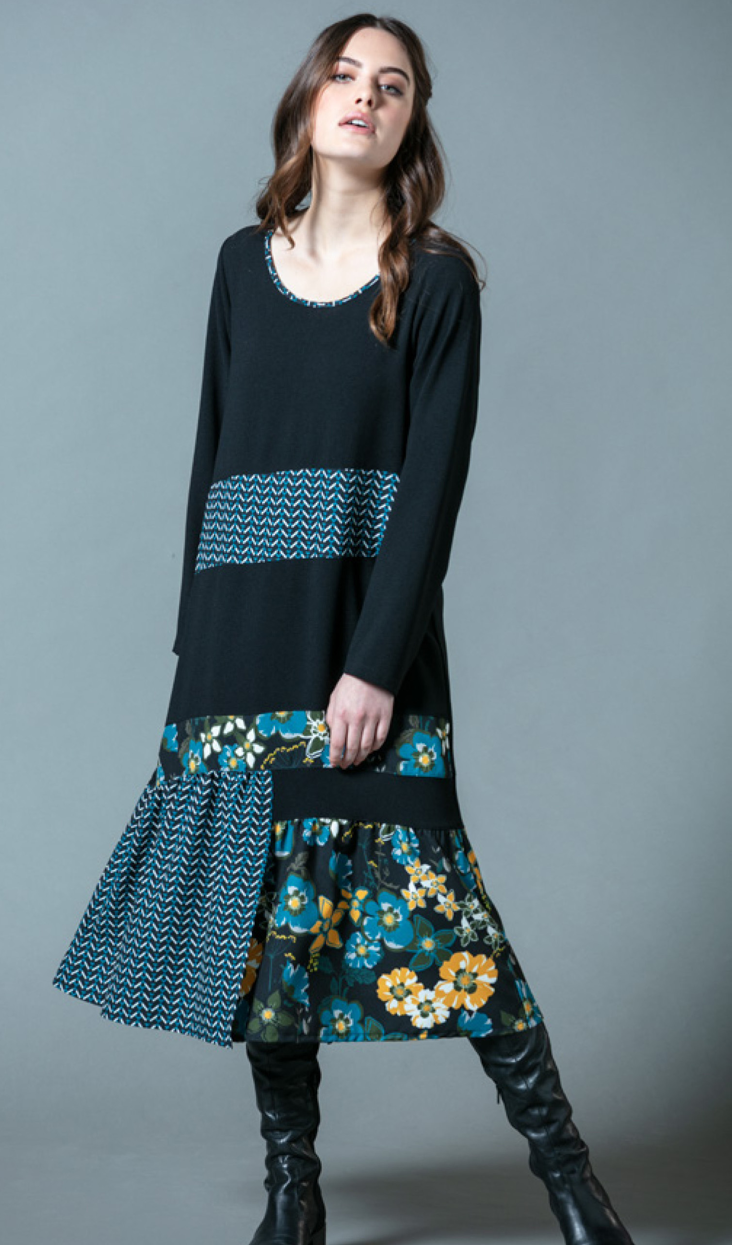 G!oze: Aqua Anastasia Floral Patched Dress G_EVIDENCE