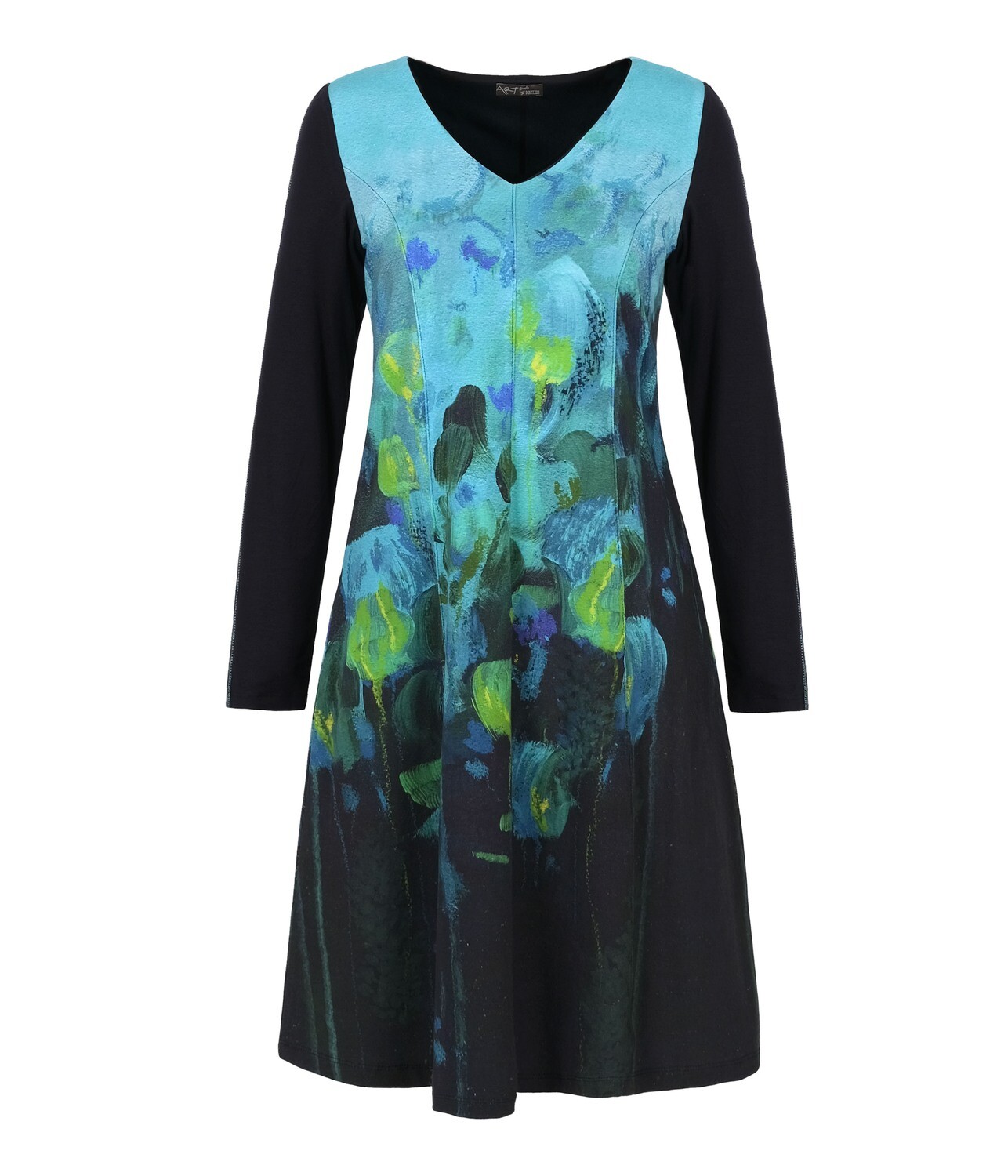 Simply Art Dolcezza: Fantaisie Floralge Abstract Art Flare Dress SOLD OUT