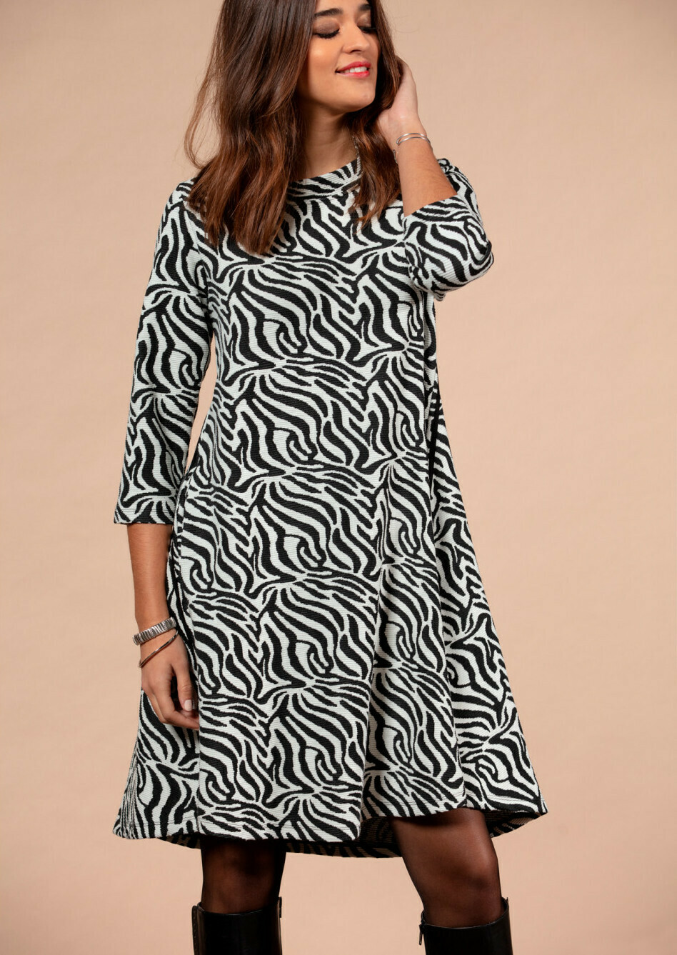 Maloka: Zebra Safari Sweater Dress