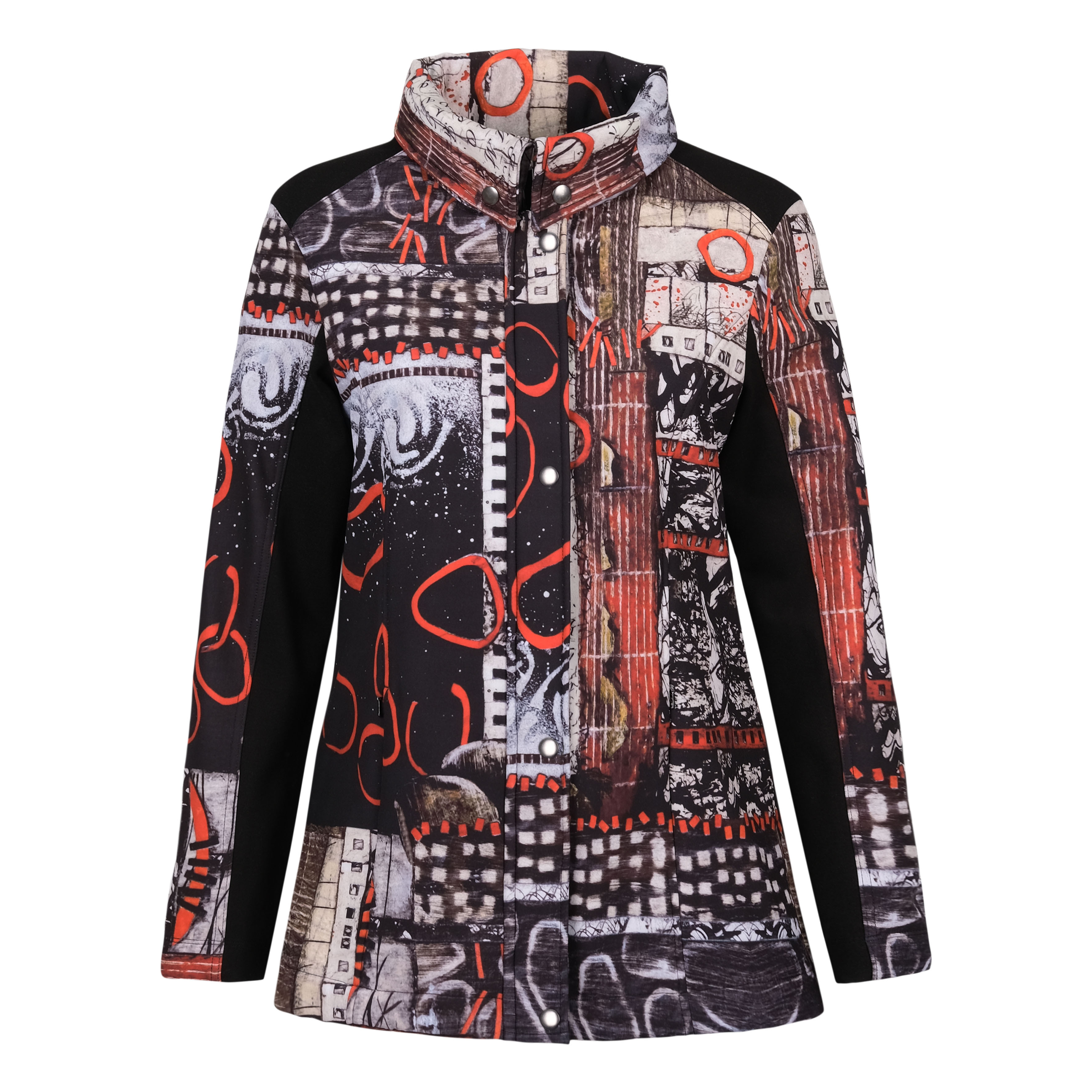 Simply Art Dolcezza: Rising Up In Color Soft Shell Flared Art Coat (1 Available at Special Price!)