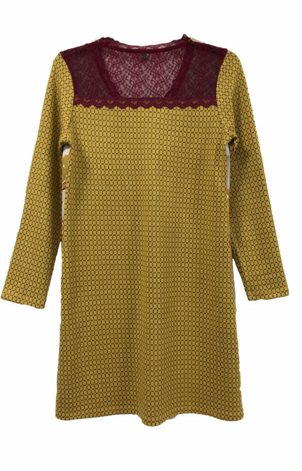 Maloka: My Pink Skis Abstract Art Mixed Media Tunic/Dress