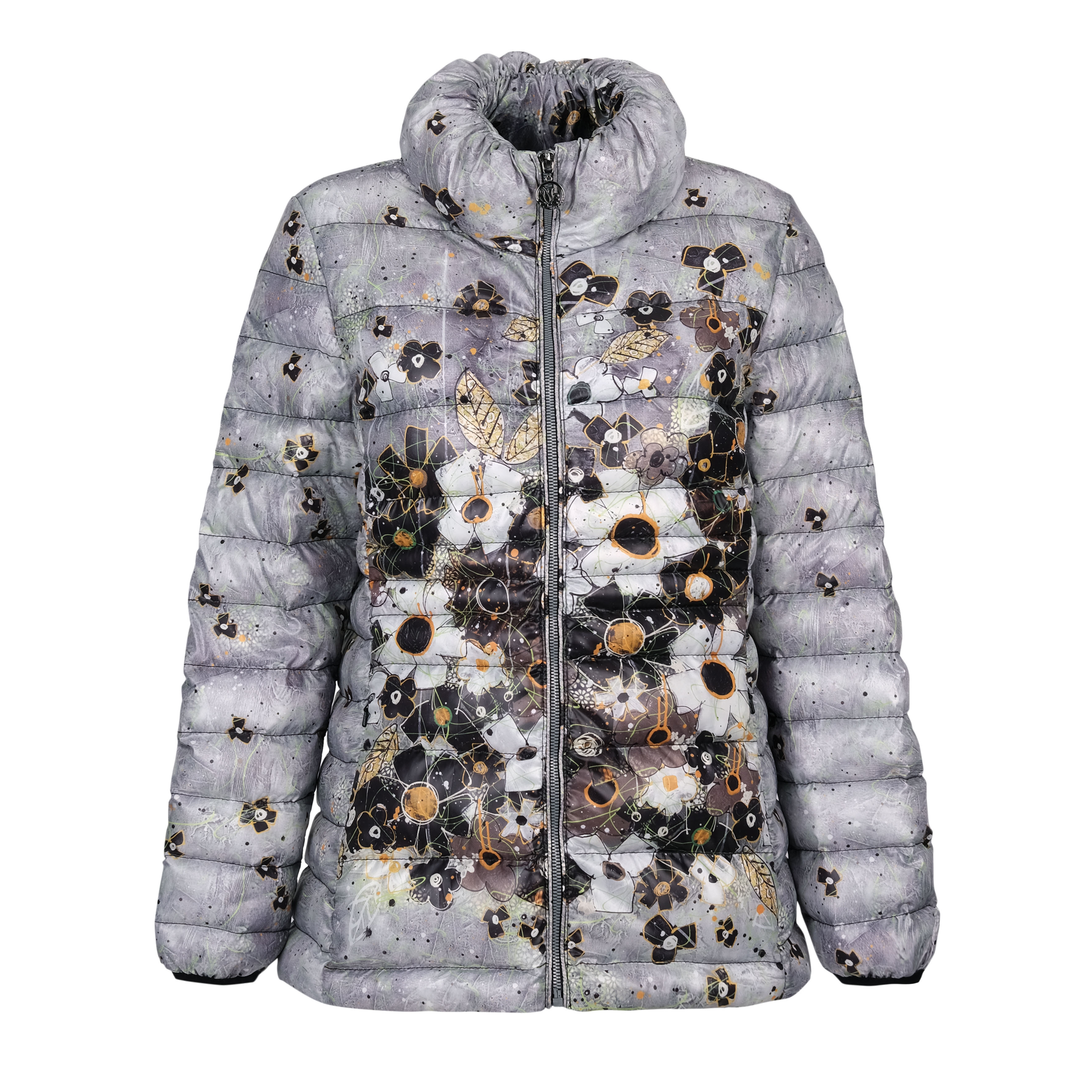Simply Art Dolcezza: I Am Taking You Home Tonight Abstract Art Puffer Short Coat (1 Available at Special Price!) Dolcezza_SimplyArt_70830