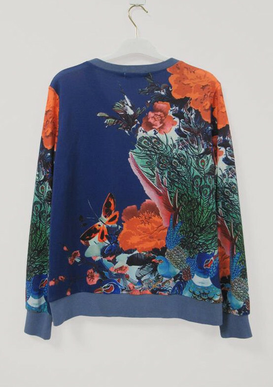 Paul Brial: Orange Butterfly Garden Art Cardigan