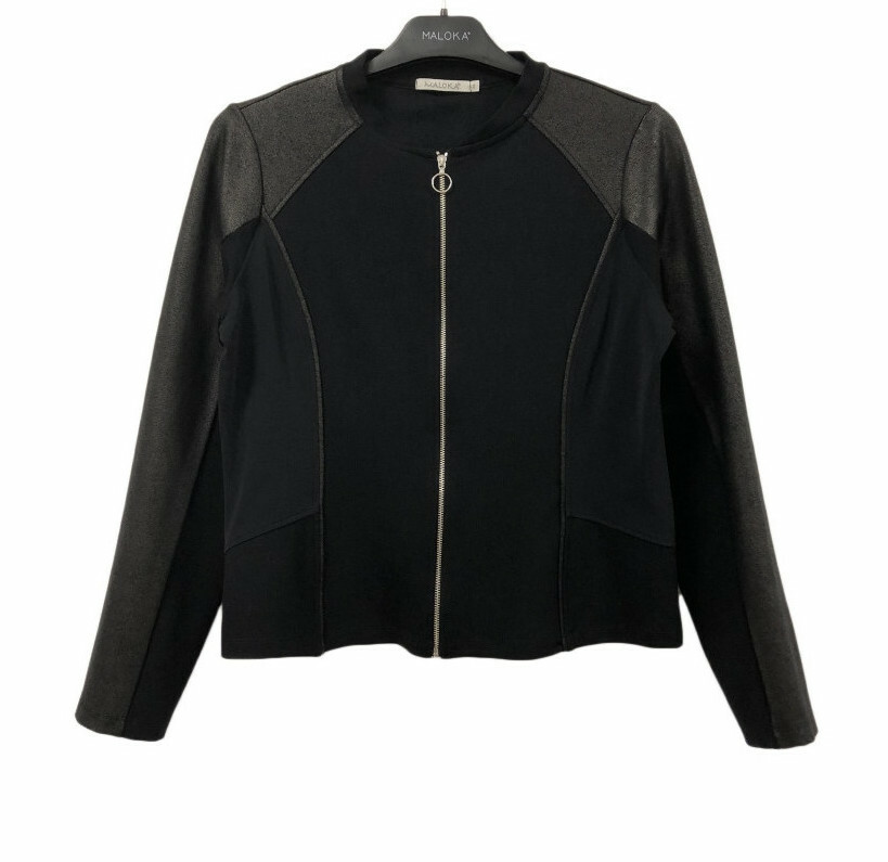 Maloka: Black On Black Vegan Leather Ponte De Roma Jacket (More Colors!)