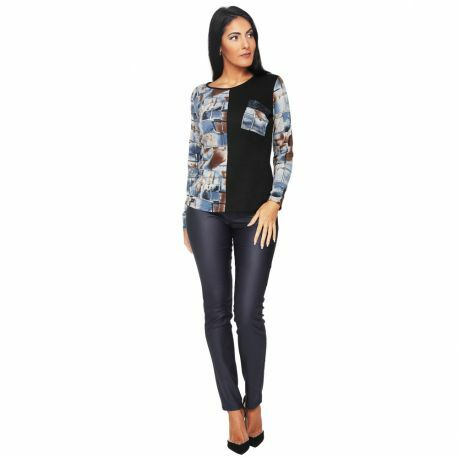 S'Quise Paris: Iced Mochaccino Contrast Sweater Top