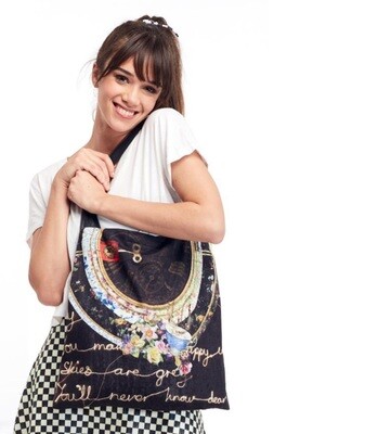 IPNG: Rosette Handwritten Illusion Tote Bag