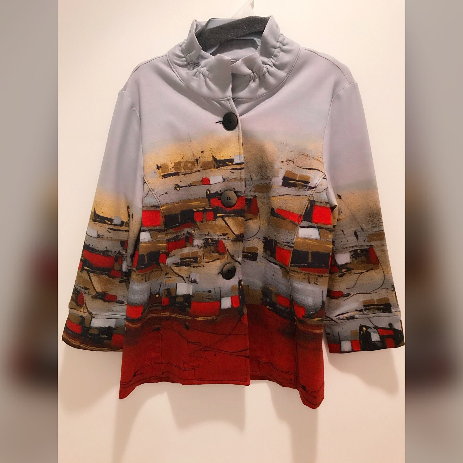 Simply Art Dolcezza: Sunshine Village Abstract Art Flared Jacket SOLD OUT