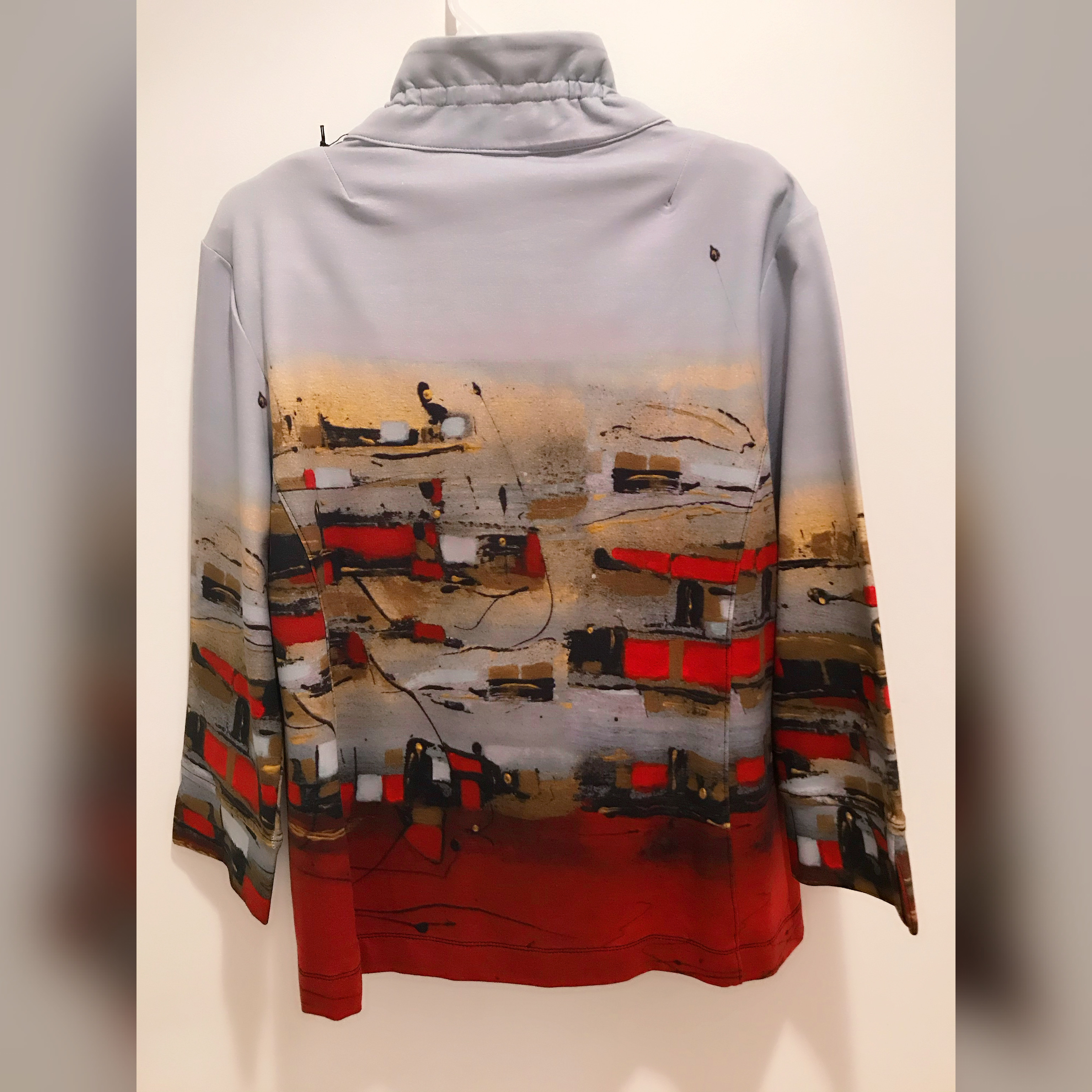Simply Art Dolcezza: Sunshine Village Abstract Art Flared Jacket (1 Available At Special Price!)