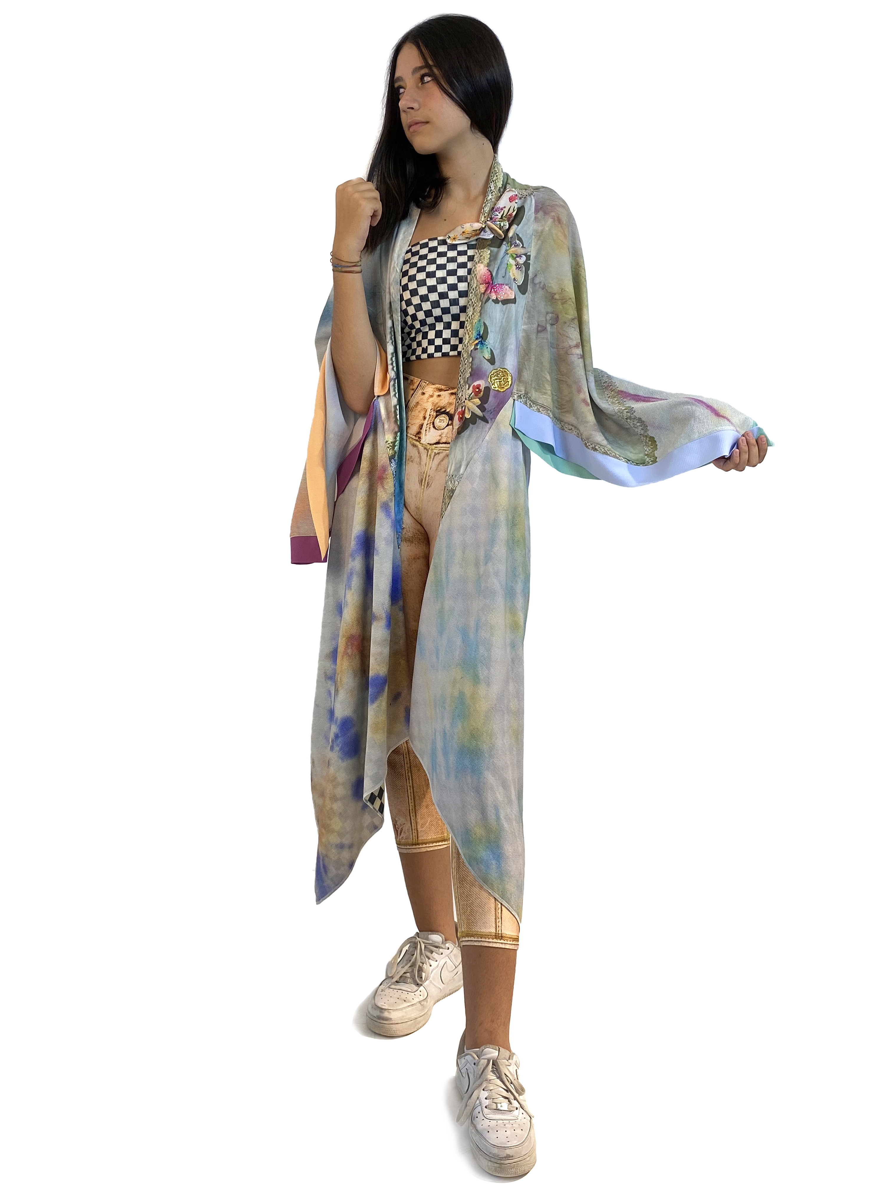 IPNG: Never Enough Color Illusion Kimono Cardigan