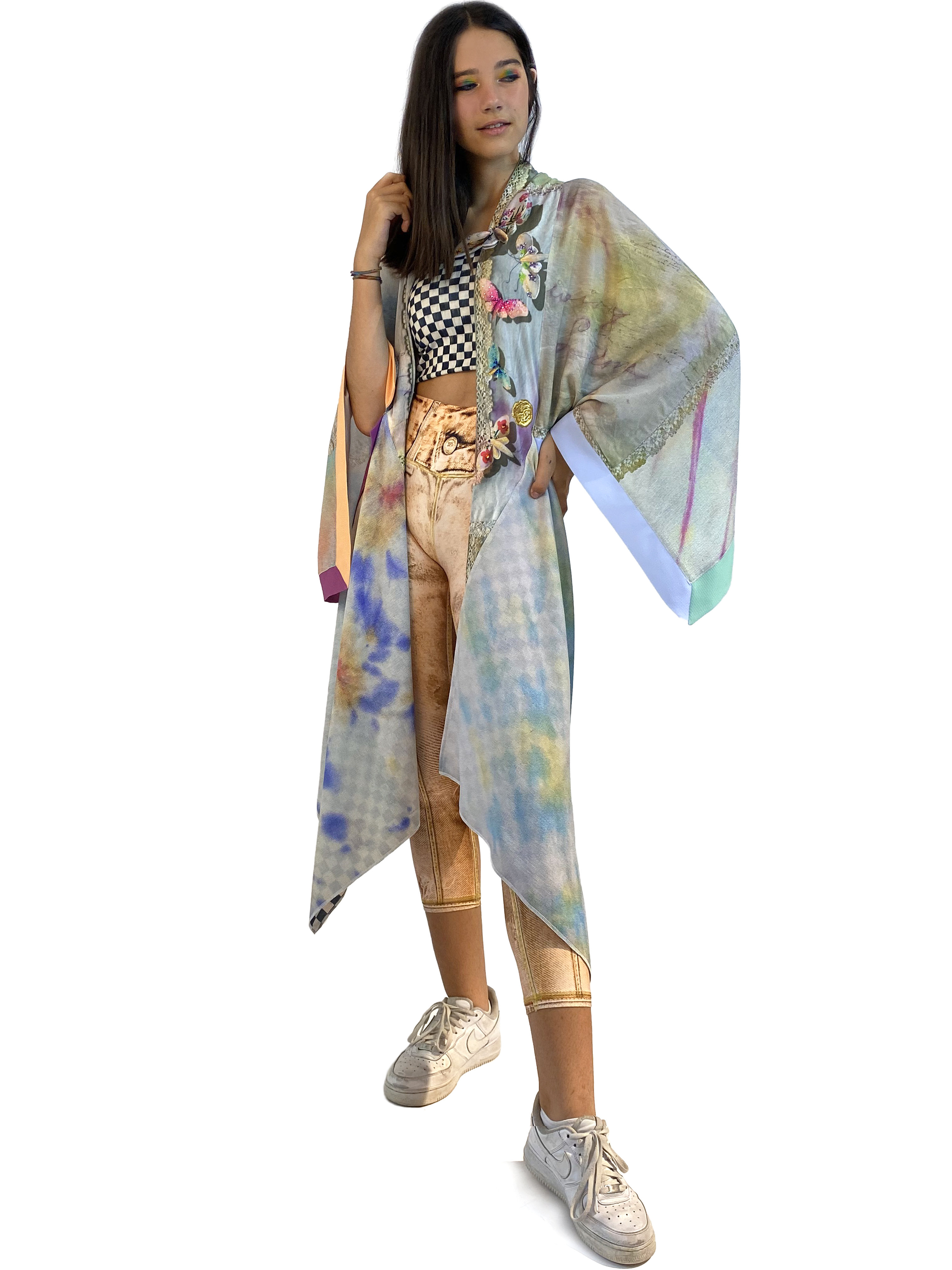 IPNG: Never Enough Color Illusion Kimono Cardigan