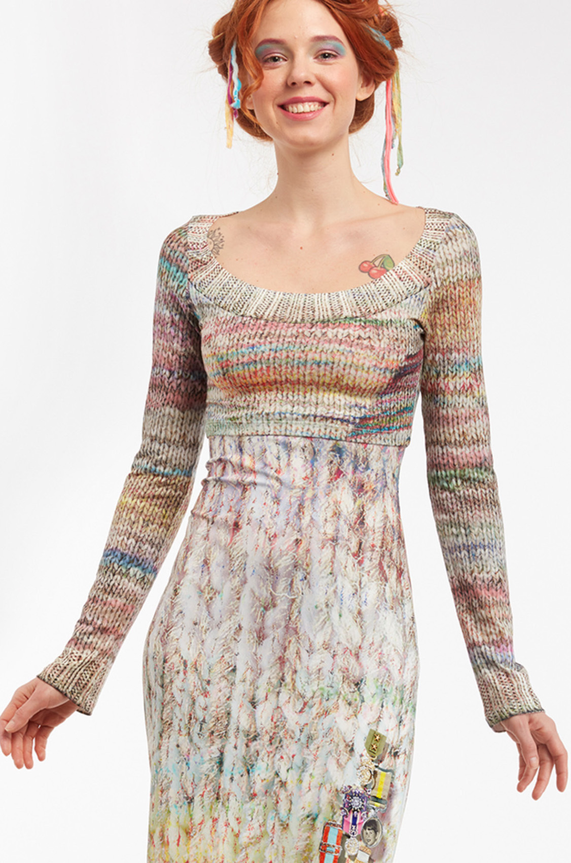 IPNG: Knit Illusion Grand Familia Crop Top (Some Ship Immed!)