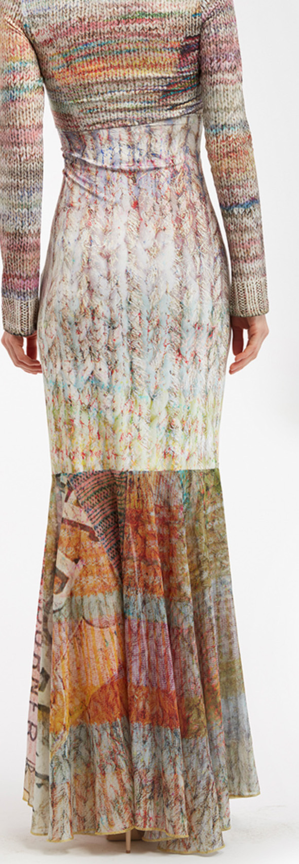 IPNG: Knit Illusion Grand Familia Long Ruffled Skirt (Some Ship Immed!)