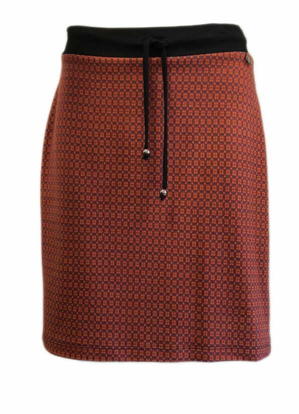 Maloka: Sedona Rock Jacquard Contrast Short Skirt MK_FABIEN