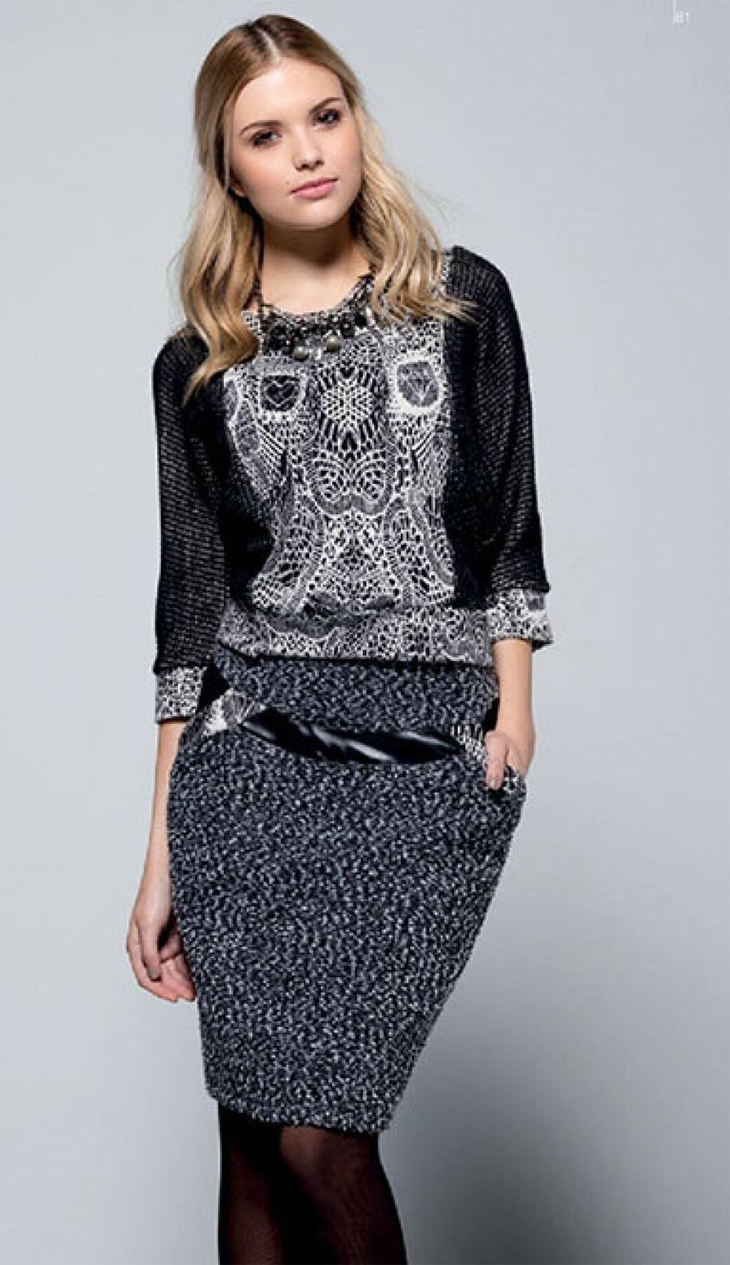 Maloka: Wool Tweed Pocket Skirt (1 Left!)