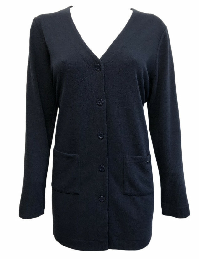Maloka: Blue Beauty Abstract Art Tricot Long Cardigan (2 Left!)
