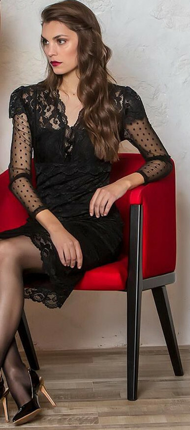 Paul Brial: My Sexy Little Black Lace Dress (1 Left!) PB_FADO