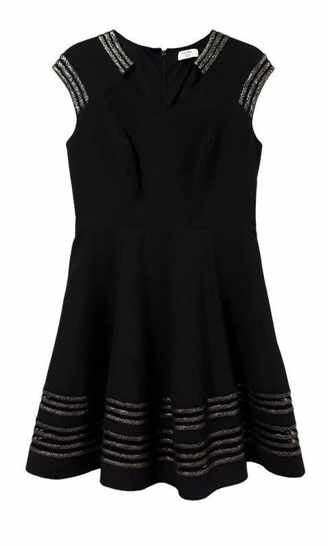 Paul Brial: Glitter Detail Fit & Flare Cocktail Dress