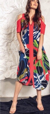 G!oze: The Colors of La Bohème Asymmetrical Maxi Dress