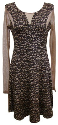 Maloka: Black Diamond Patched Dress