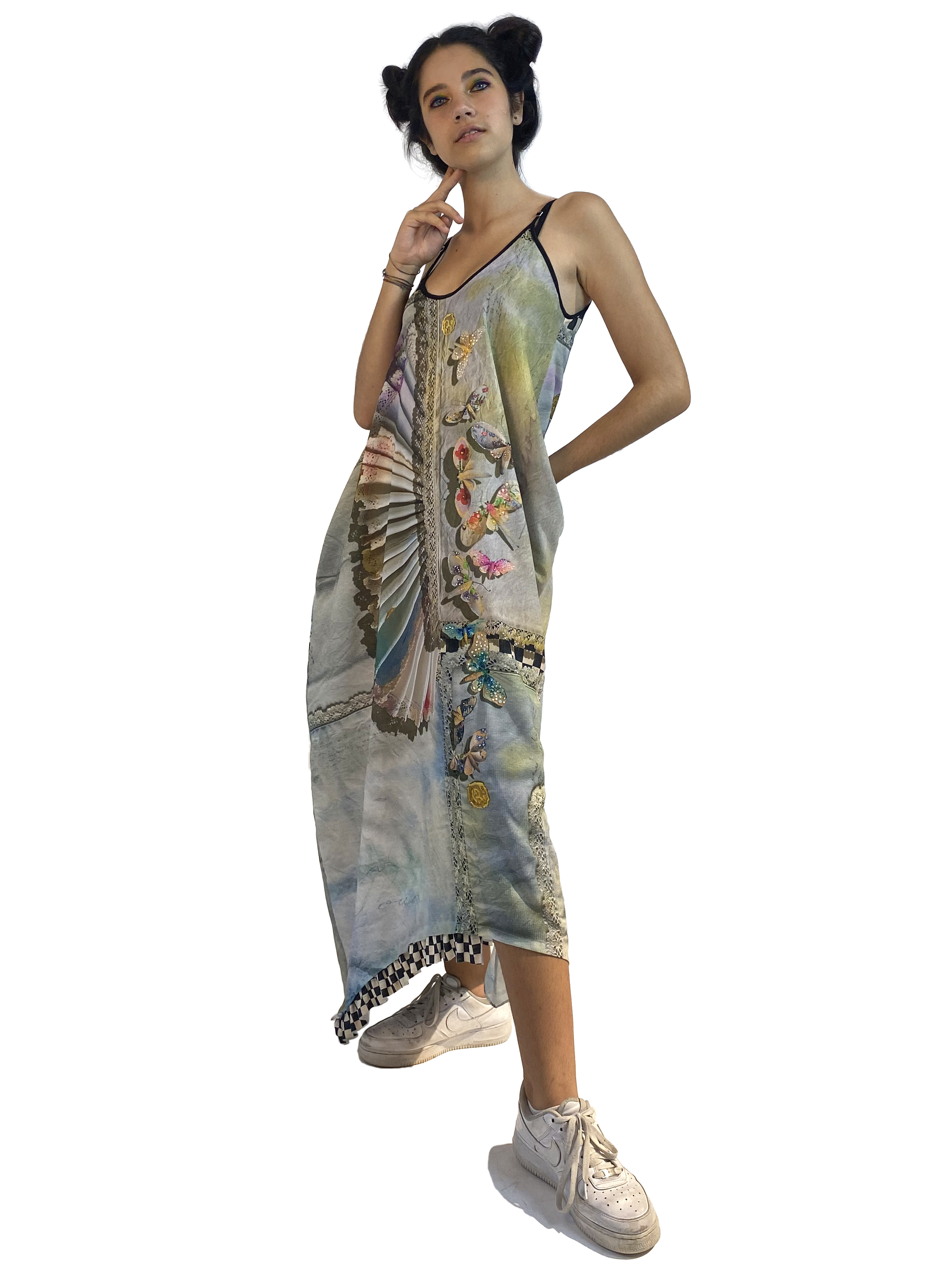 IPNG: Never Enough Color Orchid Illusion V-Cut Maxi Dress (Some Ship Immed!)