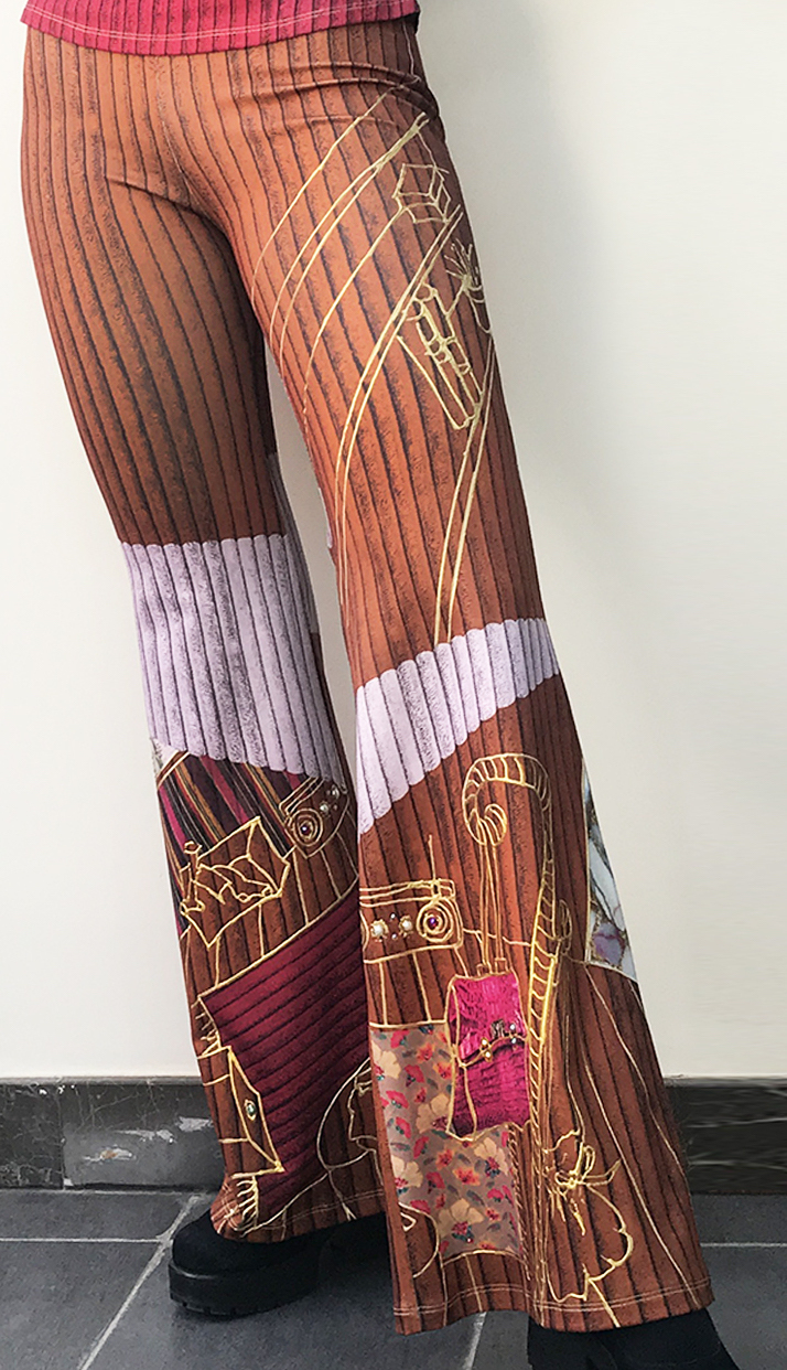 IPNG: Sliding Rooms Flared Illusion Pants (Some Ship Immed!) IPNG_SRP-102