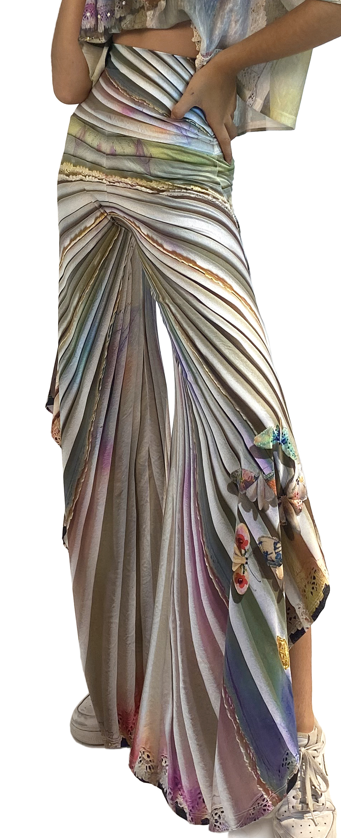 IPNG: Never Enough Color Orchid Illusion Flared Pant