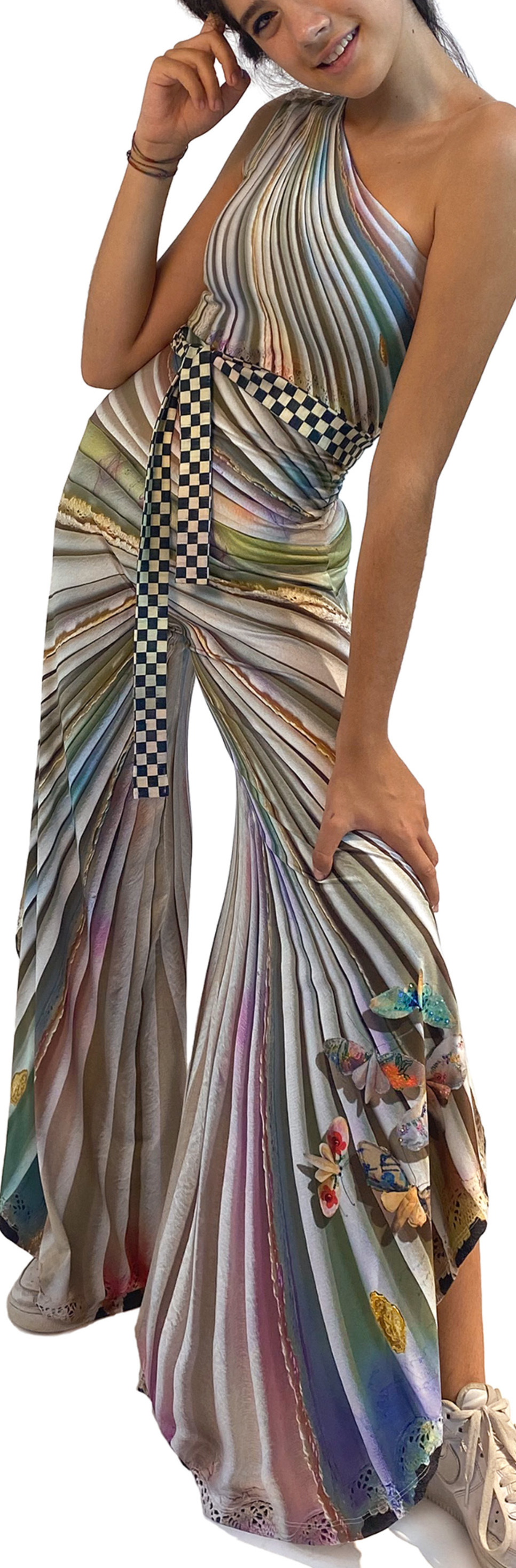 IPNG: Never Enough Color Orchid Illusion Flared Pant