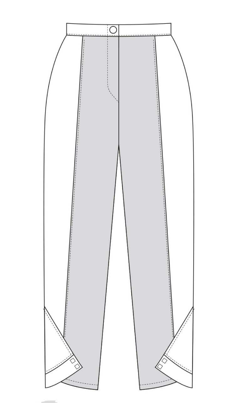 Maloka: Shades of Blue Linen Cropped Pant