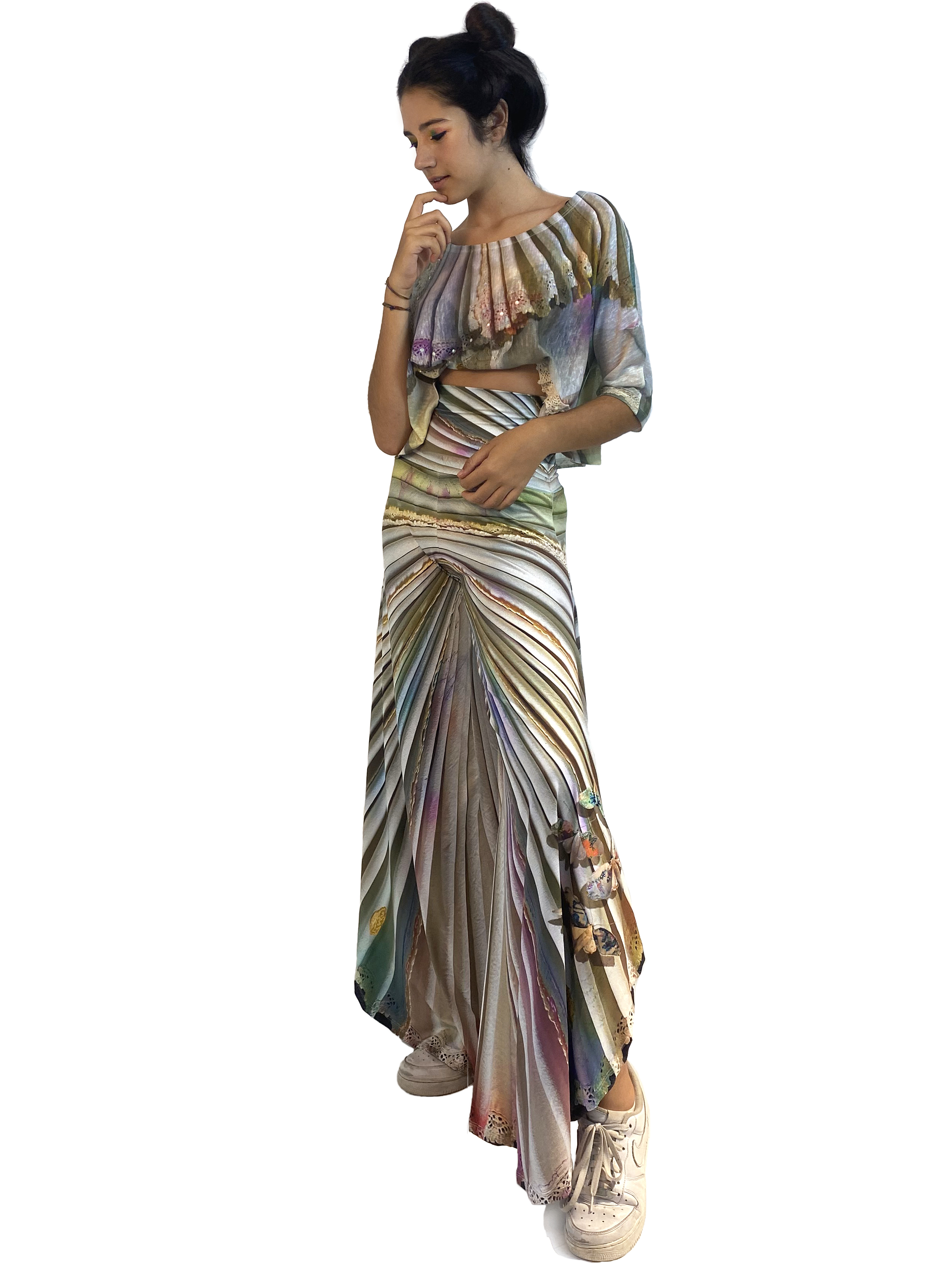 IPNG: Never Enough Color Orchid Illusion Flared Pant