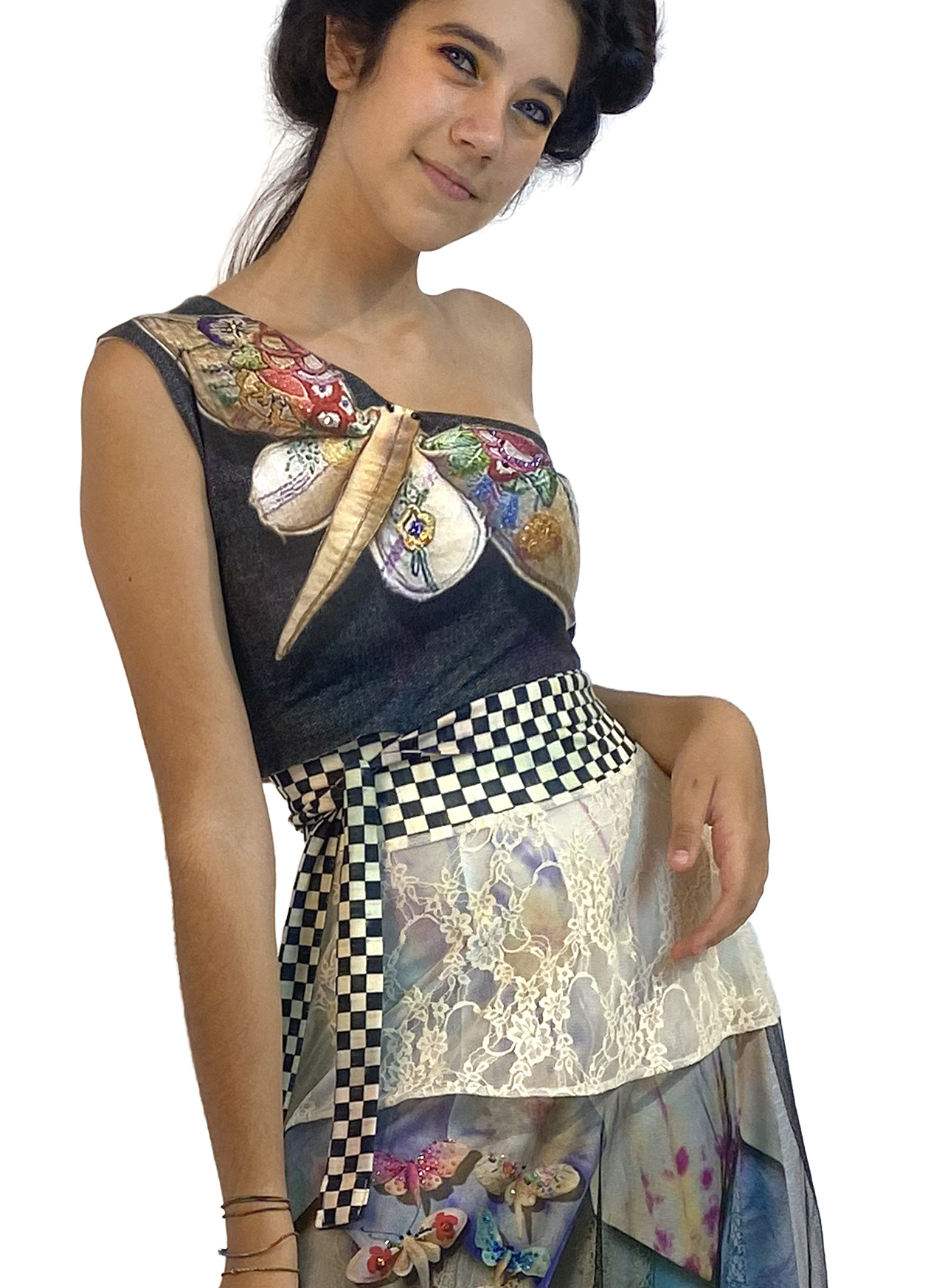 IPNG: Never Enough Color One Shoulder Reversible Illusion Blouse (Some Ship Immed!)