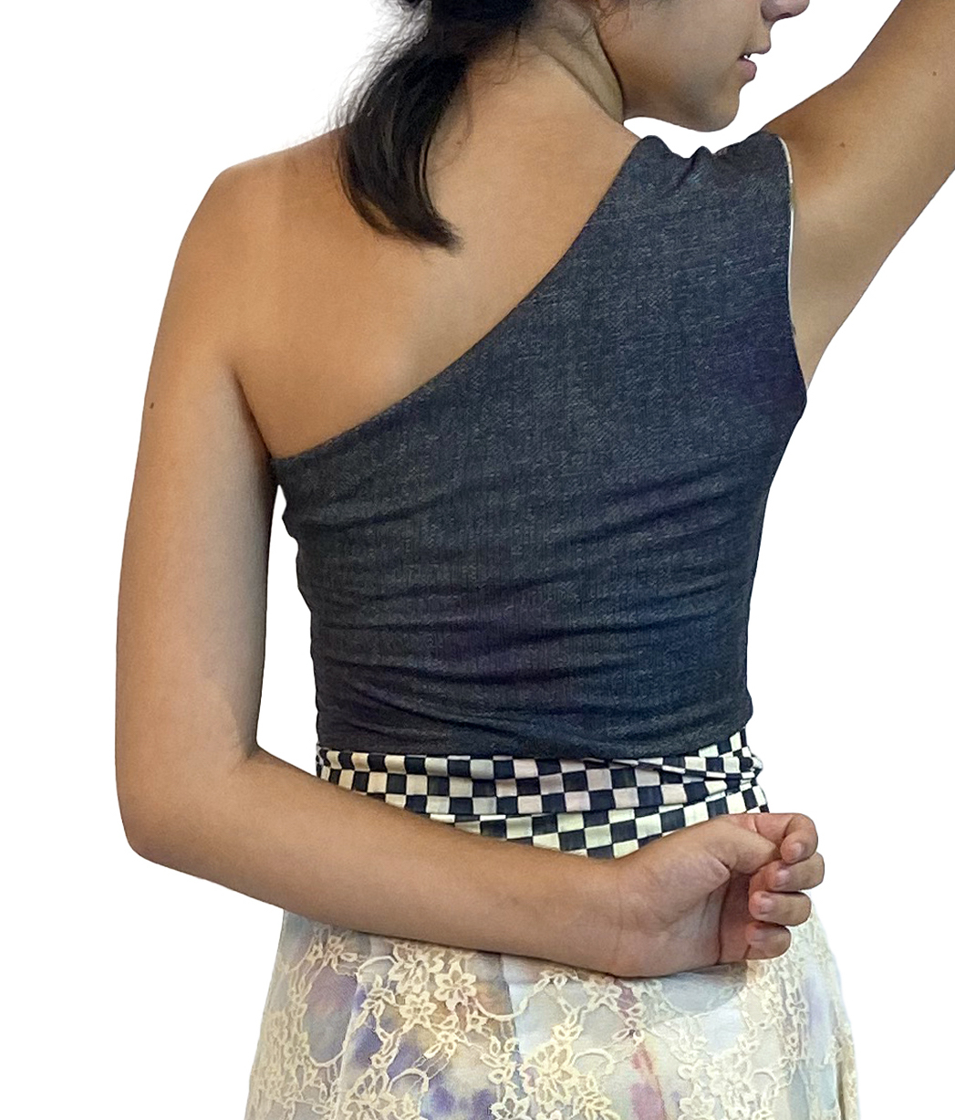 IPNG: Never Enough Color One Shoulder Reversible Illusion Blouse (Some Ship Immed!)