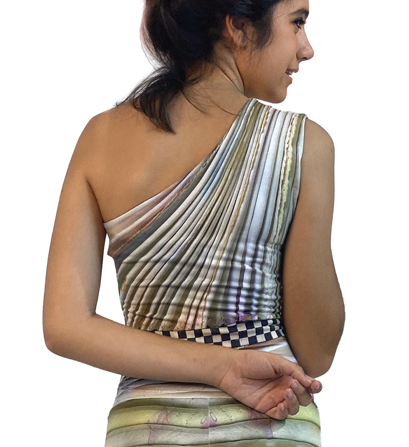 IPNG: Never Enough Color One Shoulder Reversible Illusion Blouse (Some Ship Immed!)