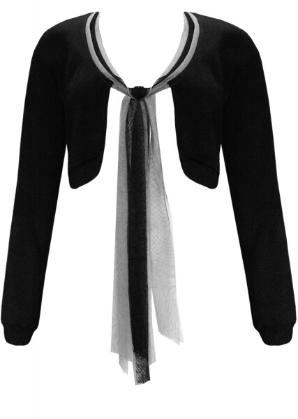 Double Jeu Paris: Jesse Tie Sweater Bolero with Chocolate Ties SOLD OUT